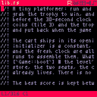 the code editor